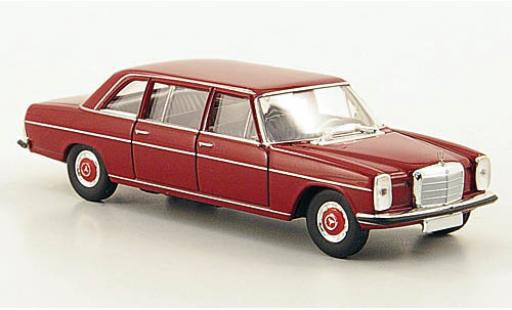 Diecast model cars Mercedes 220 Base D lang (V115) red 1970 without Vitrine 1/87 Brekina