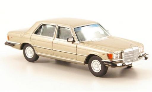 Diecast model cars Mercedes 450 Base SEL (W116) gold US-Version 1/87 Brekina