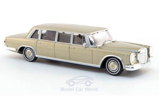 Diecast model cars Mercedes 600 Pullman Limousine gold 1/87 Brekina