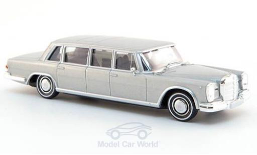 Diecast model cars Mercedes 600 Pullman Limousine grey 1/87 Brekina