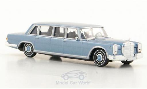 Diecast model cars Mercedes 600 Pullman (W100) Limousine metallic blue 1/87 Brekina