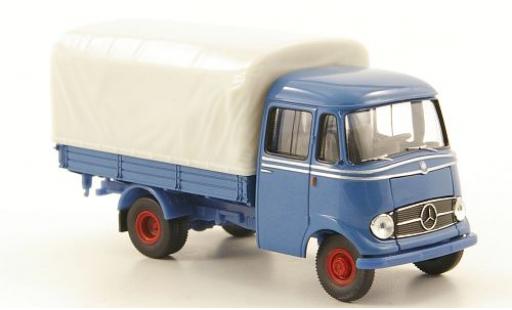Diecast model cars Mercedes L319 Base flatbed blue 1/87 Brekina