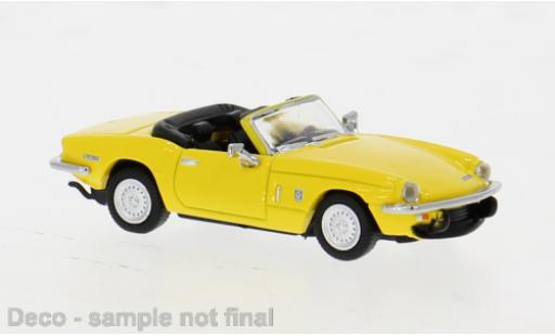 Diecast model cars Triumph Spitfire 1974 yellow 1/87 Brekina