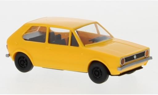 Diecast model cars Volkswagen Golf Base I yellow 1974 1/87 Brekina