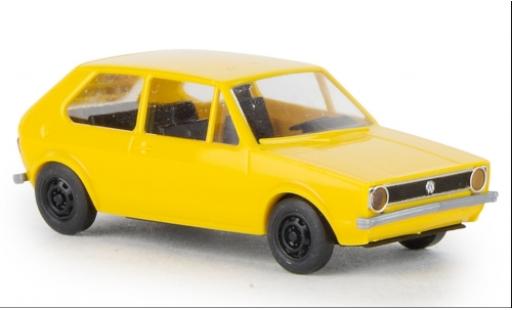 Diecast model cars Volkswagen Golf Base I yellow 1974 1/87 Brekina
