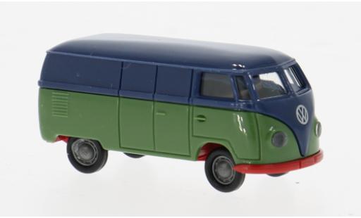 Diecast model cars Volkswagen T1 A van blue/green 1950 1/87 Brekina