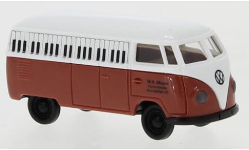 Diecast model cars Volkswagen T1 A van Klavierstimmer 1950 1/87 Brekina
