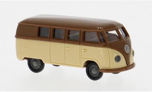 Diecast model cars Volkswagen T1 A Estate brown/beige 1950 1/87 Brekina