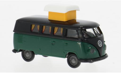 Diecast model cars Volkswagen T1 B Camper black/grey 1960 1/87 Brekina