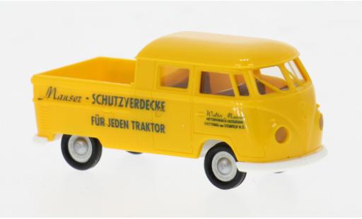 Diecast model cars Volkswagen T1 B Doka 1960 Mauser Schutzhoode 1/87 Brekina