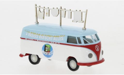 Diecast model cars Volkswagen T1 B van 1-white 1960 Exklusiv bei Model Car World 1/87 Brekina
