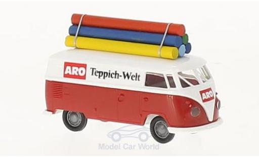 Diecast model cars Volkswagen T1 B van ARO Teppichwelt with Teppichrollen 1/87 Brekina
