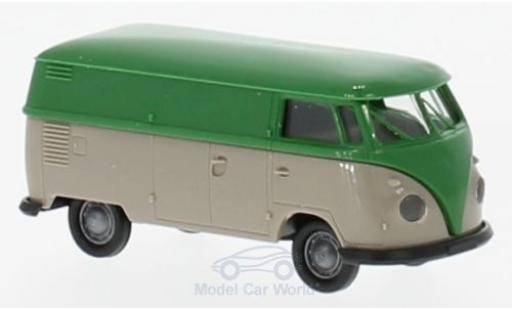 Diecast model cars Volkswagen T1 B van green/grey 1/87 Brekina