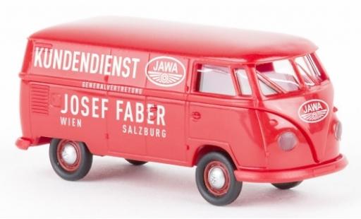 Diecast model cars Volkswagen T1 B van Jawa Kundendienst 1960 1/87 Brekina