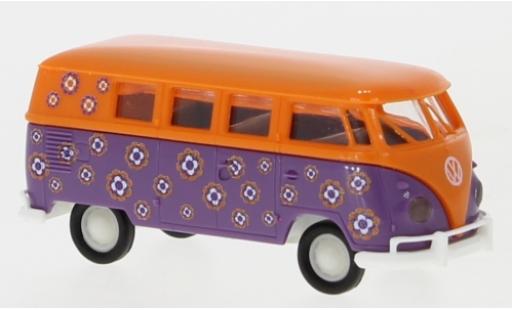 Diecast model cars Volkswagen T1 B Estate Hippieblumen 1960 1/87 Brekina