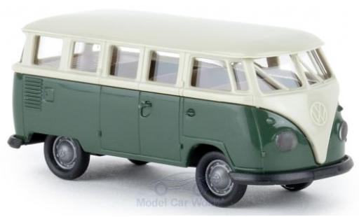Diecast model cars Volkswagen T1 B Mindersamba grey/green Economy 1/87 Brekina