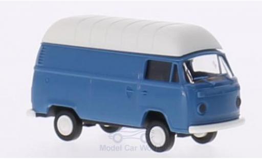 Diecast model cars Volkswagen T2 Base blue/white Hochroof-van 1/87 Brekina