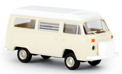 Diecast model cars Volkswagen T2 B Camper beige 1972 avec Aufstellroof 1/87 Brekina