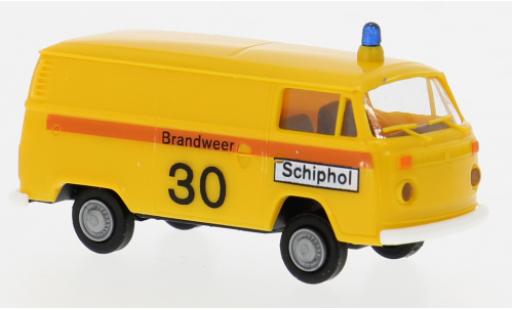 Diecast model cars Volkswagen T2 B van 1973 Brandweer Schipol 1/87 Brekina