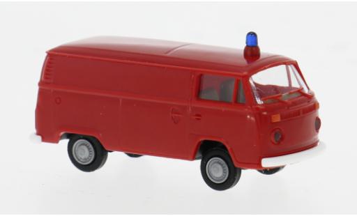 Diecast model cars Volkswagen T2 B van 1973 Fire brigade 1/87 Brekina