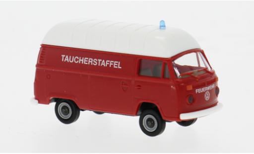 Diecast model cars Volkswagen T2 B van 1973 Fire brigade Taucherstaffel 1/87 Brekina