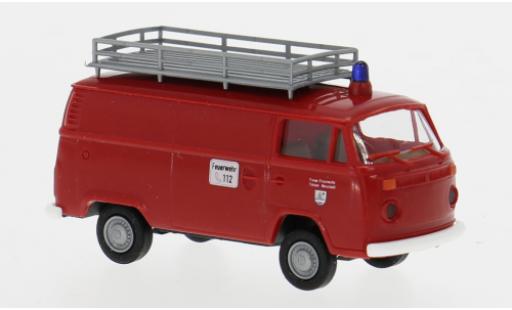 Diecast model cars Volkswagen T2 B van 1973 Fire brigade Titisee-Neustadt 1/87 Brekina