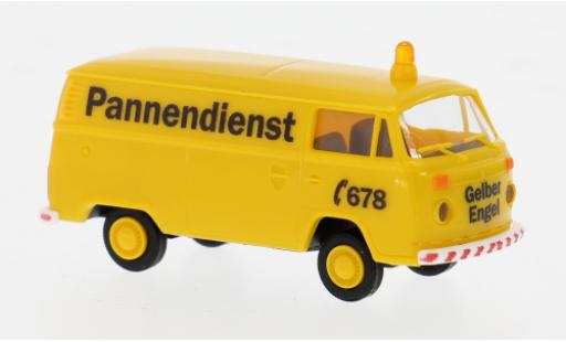 Diecast model cars Volkswagen T2 B van 1973 Gelber Engel 1/87 Brekina