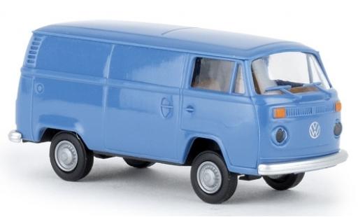 Diecast model cars Volkswagen T2 B van blue 1972 1/87 Brekina