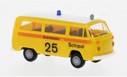 Diecast model cars Volkswagen T2 B Estate 1973 Brandweer Schipol 1/87 Brekina