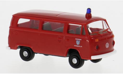 Diecast model cars Volkswagen T2 B Estate 1973 Fire brigade openbach 1/87 Brekina