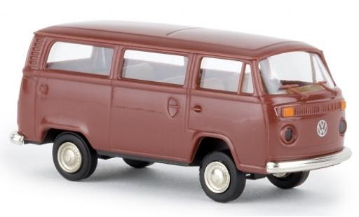 Diecast model cars Volkswagen T2 B Estate brown 1972 1/87 Brekina