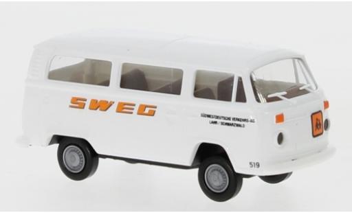 Diecast model cars Volkswagen T2 B Estate SWEG 1972 1/87 Brekina