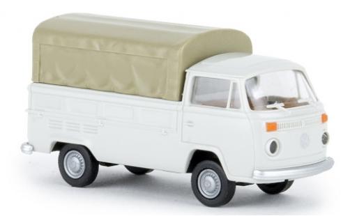 Diecast model cars Volkswagen T2 B flatbed grey 1972 1/87 Brekina