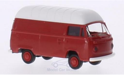 Diecast model cars Volkswagen T2 Base red Hochroof-van 1/87 Brekina
