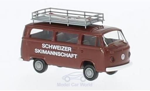 Diecast model cars Volkswagen T2 Base Schweizer Skinationalmannschaft Estate 1/87 Brekina