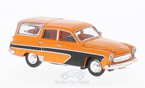 Diecast model cars Wartburg 311 Camping orange/black 1/87 Brekina