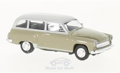 Diecast model cars Wartburg 311 Kombi Estate oliv/grey 1/87 Brekina