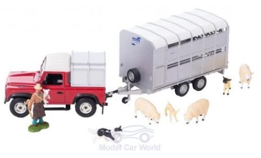 Diecast model cars Land Rover Defender Base mit Anh&Atilde;&curren;nger and Figuren 1/32 Britains