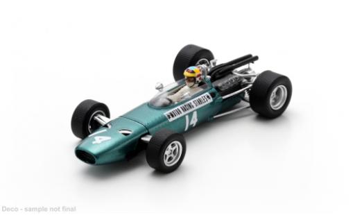 Diecast model cars Brm P261 1968 BRM formula 1 Gold Cup #14 T.Lanfranchi 1/43 Spark