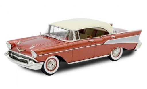 Diecast model cars Chevrolet Bel Air Sedan 4-door Hardtop metallic copper/beige 1957 1/43 Brooklin