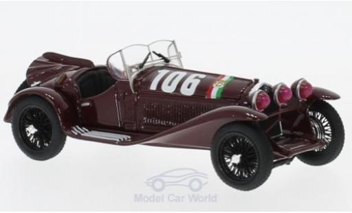 Diecast model cars Alfa Romeo 2300 mille miglia No.106 1932 B.Boracchini/A.Bignami 1/43 Brumm