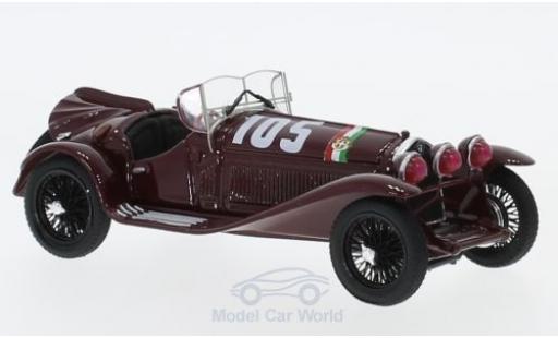 Diecast model cars Alfa Romeo 2300 mille miglia RHD No.105 1932 T.Nuvolari/G-B.Guidotti 1/43 Brumm