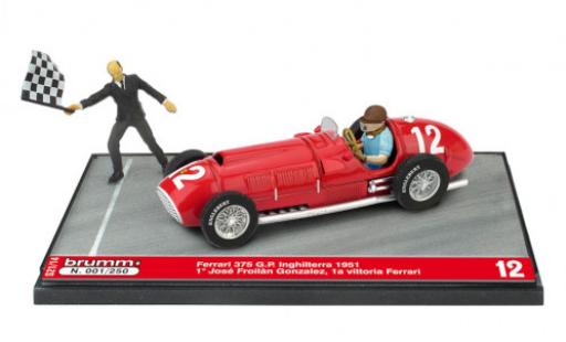 Diecast model cars Ferrari 375 F1 No.12 formule 1 GP Angleterre 1951 1/43 Brumm