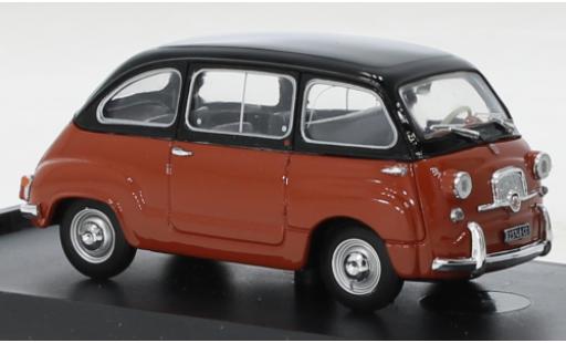 Diecast model cars Fiat 600 Multipla D black-orange/black 1960 1/43 Brumm