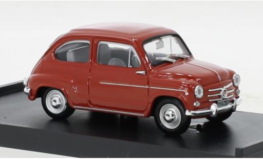 Diecast model cars Fiat 600 D red 1960 1/43 Brumm