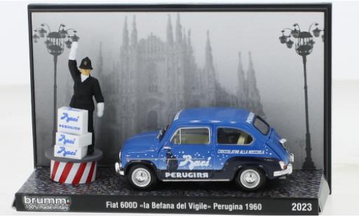 Diecast model cars Fiat 600 D Berlina La Bafana del Vigile a Milano 1960 1/43 Brumm
