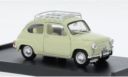 Diecast model cars Fiat 600 D Fanaloni beige 1965 1/43 Brumm