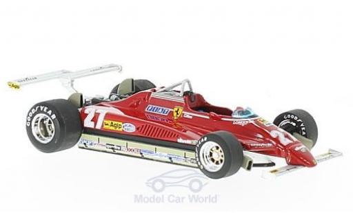 Diecast model cars Ferrari 126 C2 Turbo No.27 formula 1 GP Long Beach 1982 G.Villeneuve 1/43 Brumm