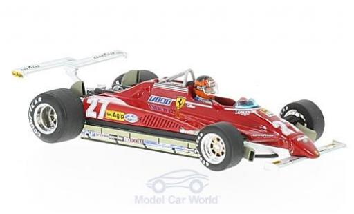 Diecast model cars Ferrari 126 C2 Turbo No.27 formula 1 GP Long Beach 1982 with Fahrerfigur G.Villeneuve 1/43 Brumm
