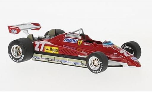 Diecast model cars Ferrari 126 C2 Turbo No.27 formula 1 GP San Marino 1982 1/43 Brumm